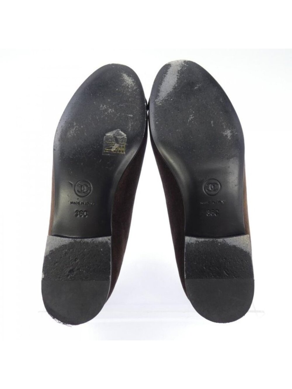 Chanel Ballerina Flat Shoes Black Brown - Picture 4 of 7